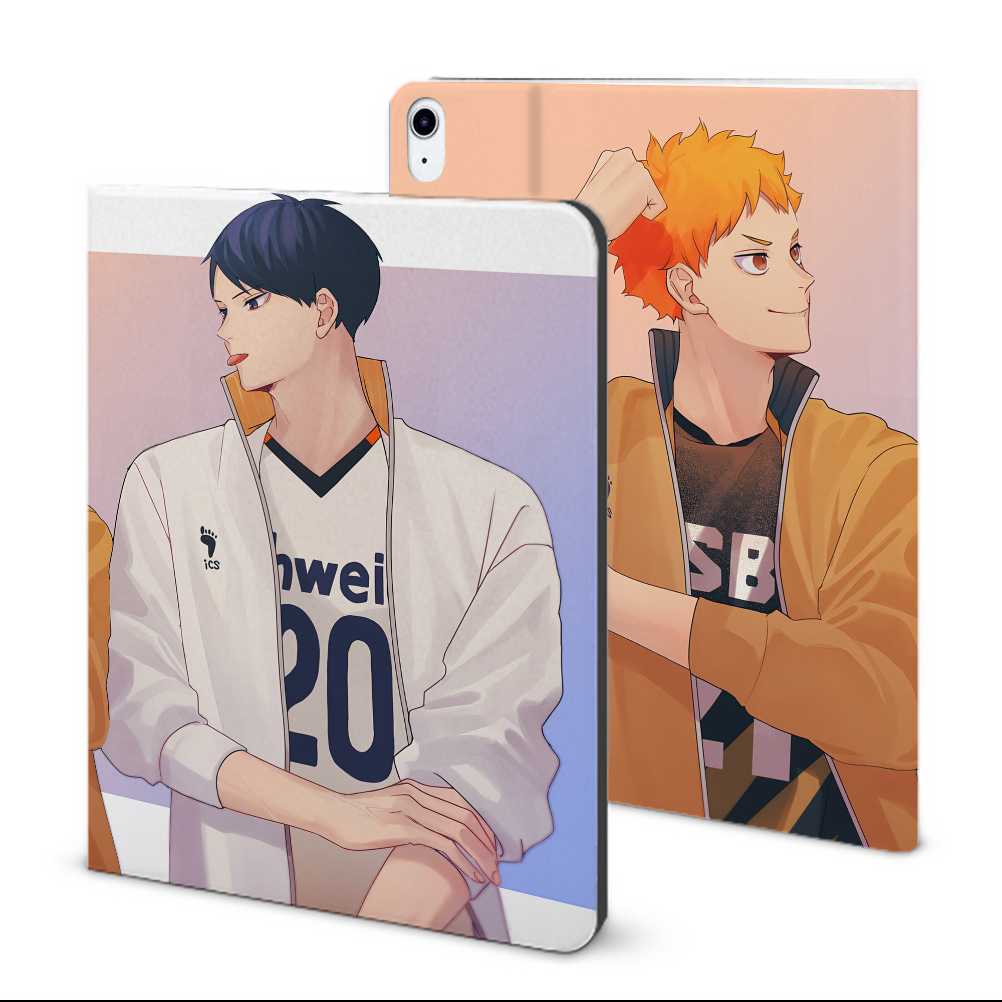 （画像用） ハイキュー!! Haikyu!! IPad ケース ブック型 PUレザー TPU 耐衝撃 軽量 薄型 ペン収納なし 全面保護 IPad 各モデル対応